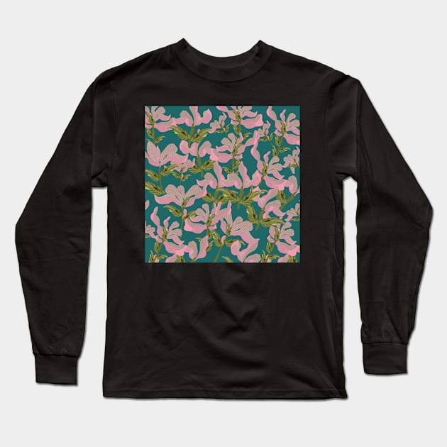 Floral pattern design Long Sleeve T-Shirt by bry store